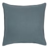 Coussin en lin lavé bleu pétrole 45x45